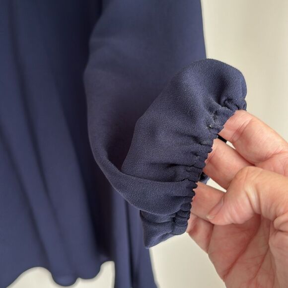 Elizabeth and James Women Solid oversize  Tunic Navy tassel Dress size small EUC - Picture 7 of 11